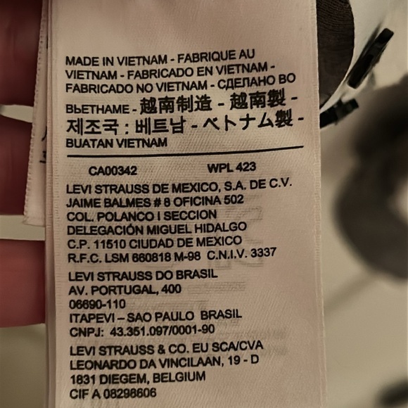 Levi’s men’s black and white plaid shirt, size S - Picture 5 of 8